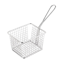 Chip Basket Square | French Fry Basket with Handle | Large Size | Olympia GG867