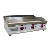 Commercial Gas Griddle | Half Ribbed Heavy Duty Griddle | 950mm Width | Modena GG95HR