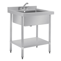 Commercial Pot Wash Sink | Stainless Steel Midi Sink | With Undershelf | Vogue GJ537