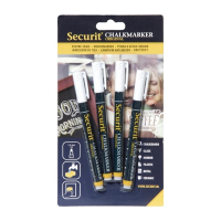 Liquid Chalk Pens | White Board Markers | 2mm Tip | Set of 4 | Securit GJ551