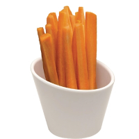 White Melamine Pot | Slanted Presentation Bowl | 100mm Casual Serving Dish | APS GK834