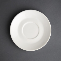 Cafe Saucers | White Porcelain Saucers | 145mm Diameter | Olympia GL048