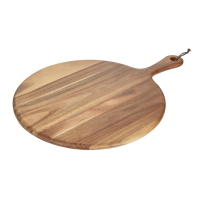 Round Wooden Paddle Board | Acacia Wood Pizza Paddle | 355mm Serving Board | Olympia GM262