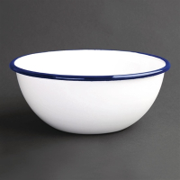 Enamel Pudding Bowl | 155mm Traditional Baking Dish | Olympia GM514