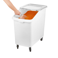 Mobile Ingredient Bin | Food Storage Container | 102 Litre Capacity | White | GPUS102