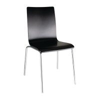 Square Back Side Chair | Black Dining Chair | Pack of 4 | Bolero GR345