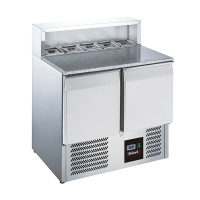 Commercial Pizza Prep Counter | 2 Door Gastronorm Fridge | 240L Capacity | Granite Top | Blizzard BCC2PREPGRANITE