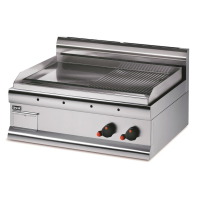 Commercial Gas Countertop Griddle | Half-Ribbed Plate | Silverlink 600 Range | Lincat GS7R
