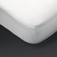 Pyramid Fitted Sheet | White Double Bedding | Cotton Blend | Mitre Essentials GT823