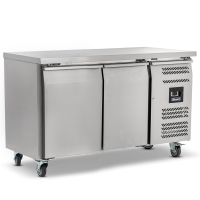 Commercial Slimline Freezer Counter | 2 Door Undercounter Freezer | 600mm Depth 228L | Blizzard LBC2SL
