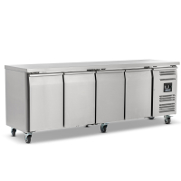 Commercial 4 Door Slimline Freezer Counter | 600mm Depth Refrigeration | 449L Capacity | Blizzard LBC4SL
