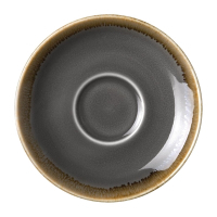 Kiln Espresso Saucer | Ceramic Coffee Cup Saucer | Smoke Finish | Olympia HC389
