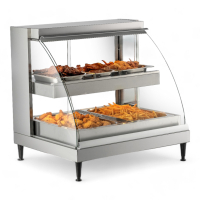 Commercial Countertop Hot Food Display Warmer | Food Warming Cabinet | 162L Capacity | King HW-2PD