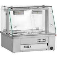 Commercial Countertop Bain Marie | Hot Food Display | 2x1/1 GN Capacity | Inomak MBV67