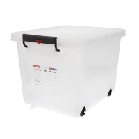 Mobile Food Storage Bin with Lid | Food Container Trolley | 90L Commercial Ingredient Storage | J245