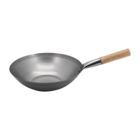 Commercial Mild Steel Wok | Flat Base Wok | 330mm | Vogue K296