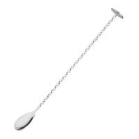 Bar Spoon with Disc End | Cocktail Stirrer | Twisted Handle | Olympia K474