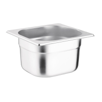 Stainless Steel Gastronorm Pan | 1/6 GN Container | 100mm Deep | Vogue K991