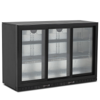 Commercial Back Bar Cooler | Triple Sliding Door Fridge | Undercounter Bottle Display | Koldbox KBC3SL