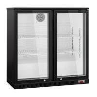 Commercial Bottle Cooler | 2 Door Hinged Display Fridge | LED Lighting | King KG250.HD