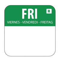 Removable Colour Coded Food Labels | Friday Food Labels | Waterproof Adhesive | Vogue L935
