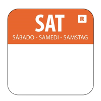 Removable Colour Coded Food Labels | Food Rotation Labels | Saturday Indicator | Vogue L936