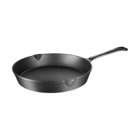Round Cast Iron Skillet Pan | Pre-Seasoned Frying Pan | 255mm Diameter | Vogue M655