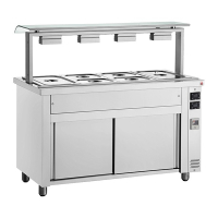 Commercial Bain Marie | Food Warmer with Sneeze Guard | 4x GN 1/1 Capacity | Inomak MJV714