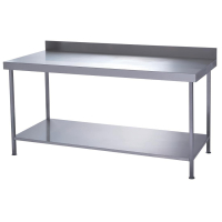Stainless Steel Wall Table | Fully Welded Kitchen Prep Table | Undershelf 600x600mm | Parry WCTW600-HC