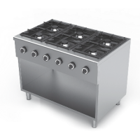 Commercial 6 Burner Gas Cooker | Restaurant Range | With Stand & Undershelf | Easy OCK-6