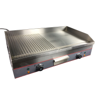 Electric Countertop Griddle | Half Flat Half Ribbed | 75cm Width | Modena G750HR