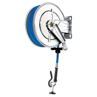 Commercial Wash Down Hose Reel | Stainless Steel Hose Reel | 15m Wall-Mounted | AquaJet MSRK15/SSG
