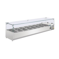 Commercial Refrigerated Counter Top Servery | Prep Unit | 8x 1/4GN Capacity | Polar G610