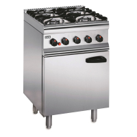 Commercial Gas Oven Range | Freestanding Hob Cooker | 4 Burners with Castors | Lincat SLR6C