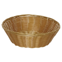 Round Food Basket | Poly Wicker Bread Basket | Serving Display | T363