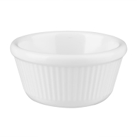 Melamine Fluted Ramekins | White Ramekin Dishes | 70mm Diameter | Kristallon T700