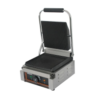 Commercial Contact Grill | Single Electric Grill | Ribbed Plates | 1800W | Blizzard BRRCG1