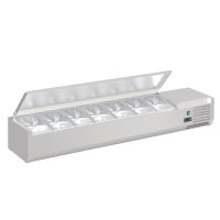 Commercial Refrigerated Countertop Servery | Toppings Unit | 7 x GN1/4 | 1.5m | King TAPA7