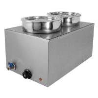 Electric Bain Marie | Round Pot Bain Marie | 2 Pot Capacity | Modena TBM2S