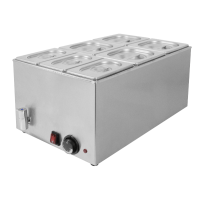 Commercial Wet Heat Bain Marie | Food Warmer | 4 x GN 1/6 + 3 x GN 1/9 Pans | Modena TBM7