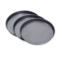 Tapered Pizza Pan w/rim  11 x 1.5 Black Iron TPPR.11.15.BI.7
