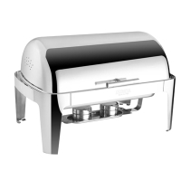 Roll Top Chafing Dish | Stainless Steel Chafer | Buffet Serving Equipment | Olympia Madrid U008
