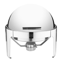 Roll Top Chafing Dish | Round Chafing Dish | Stainless Steel Food Warmer | Olympia U009