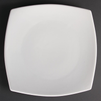 Rounded Square Plates | White Porcelain Plates | 305mm | Olympia U172