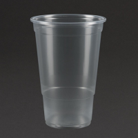 Disposable Pint Glass | 20oz To The Brim | Clear Plastic Beer Glass | Utopia U380