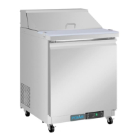 Commercial Prep Counter Fridge | Mega Top Single Door | 154L Capacity | Polar U-Series UA009