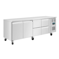 Commercial Counter Fridge | Double Door 4 Drawer Refrigerator | 476L Capacity | Polar U-Series UA021