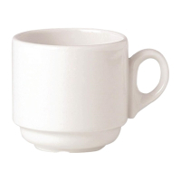 White Stacking Cups | Porcelain Coffee Cups | 212ml Capacity | Steelite Simplicity V0040