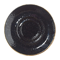 Small Double-Well Saucers | Ceramic Plate | 118mm | Steelite Craft Liquorice VV1036