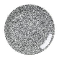 Coupe Plates | Black Crackle Ceramic Plates | 253mm Diameter | Steelite Ink VV1043